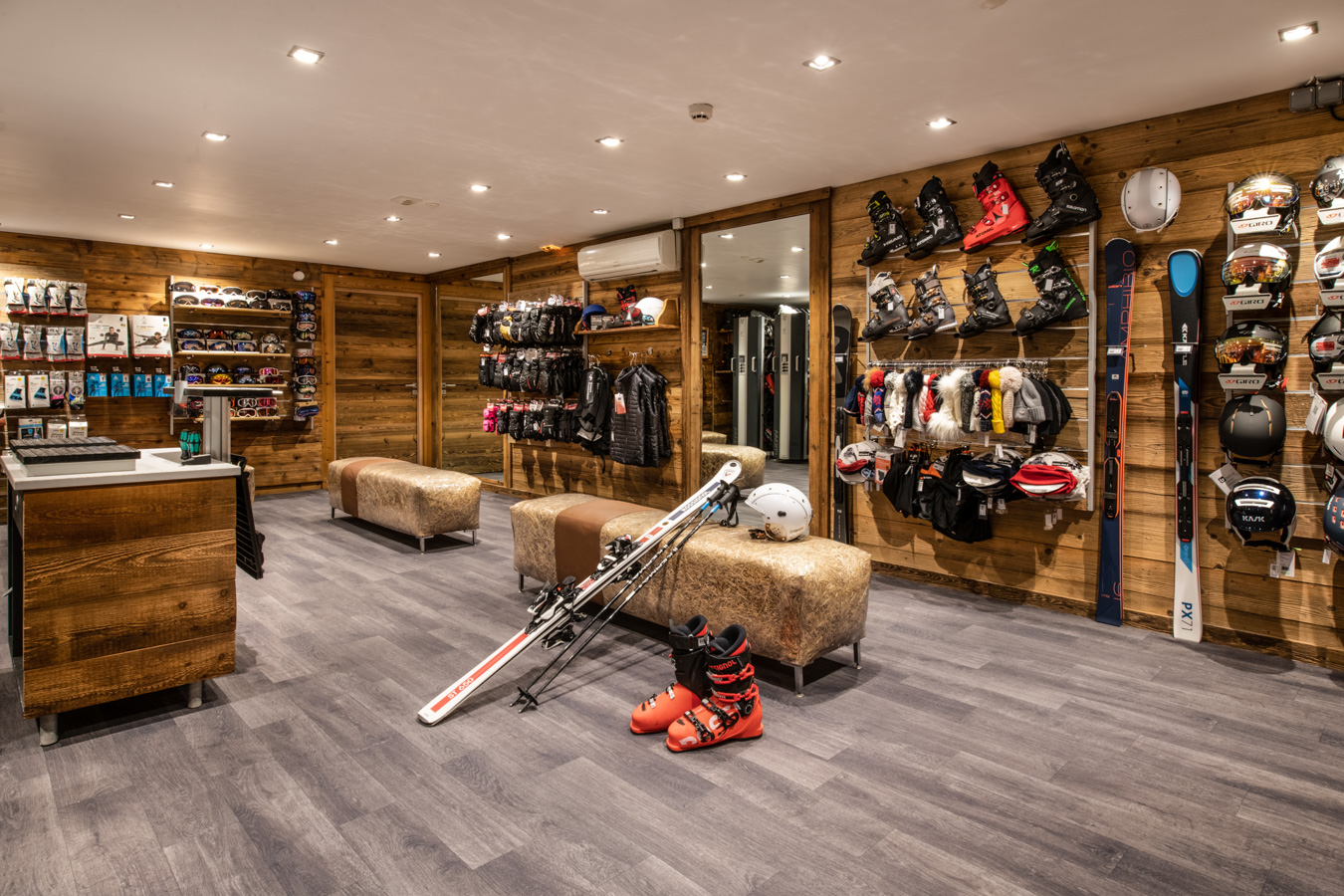 The Gilbert Sports ski room